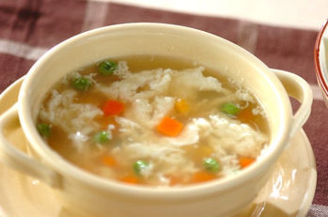 Овощной суп с белком