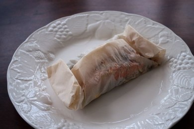 Апельсиново-имбирный лосось в пергаменте - приготовление