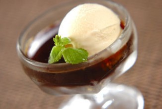 Кофейное желе с мороженым