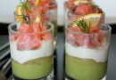 Веррины из лосося, сливочного сыра и авокадо