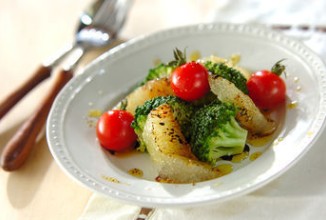 Салат из жареного грейпфрута