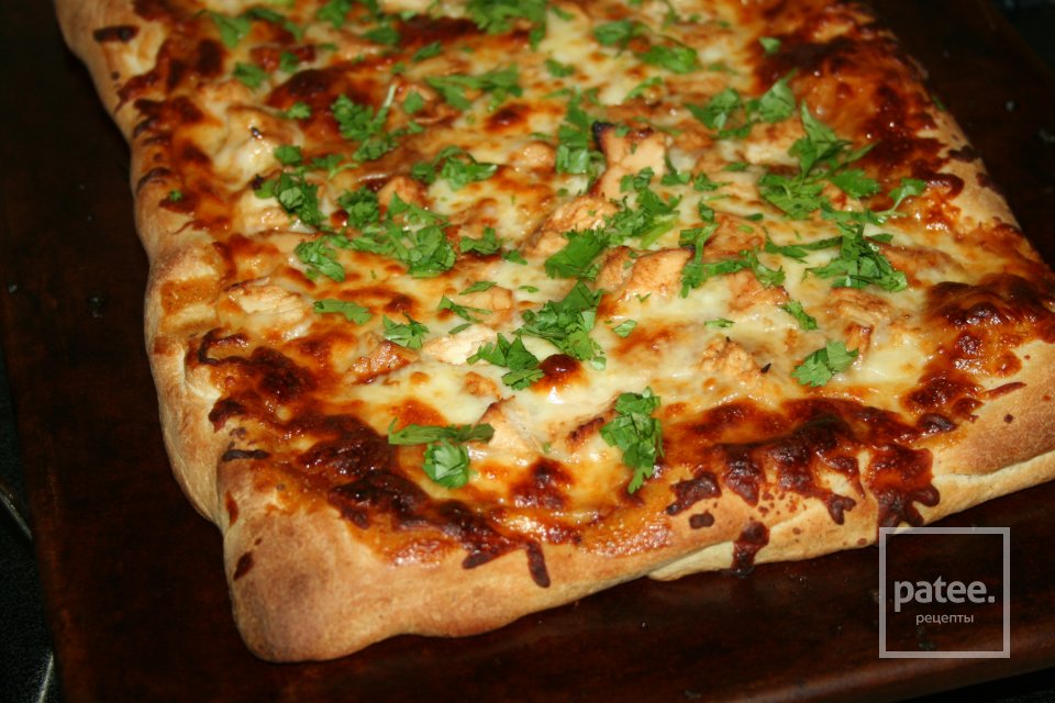 Пицца из курицы под соусом барбекю - Шаг 4