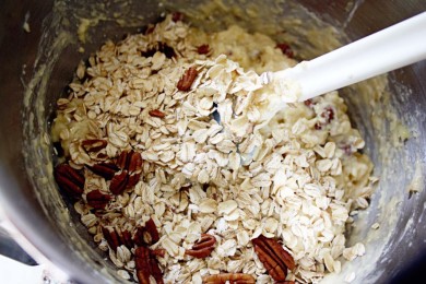 Банановые кексы с овсянкой и орехами - приготовление