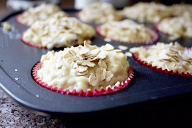 Банановые кексы с овсянкой и орехами - приготовление