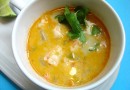 Мексиканский суп с креветками и кукурузой