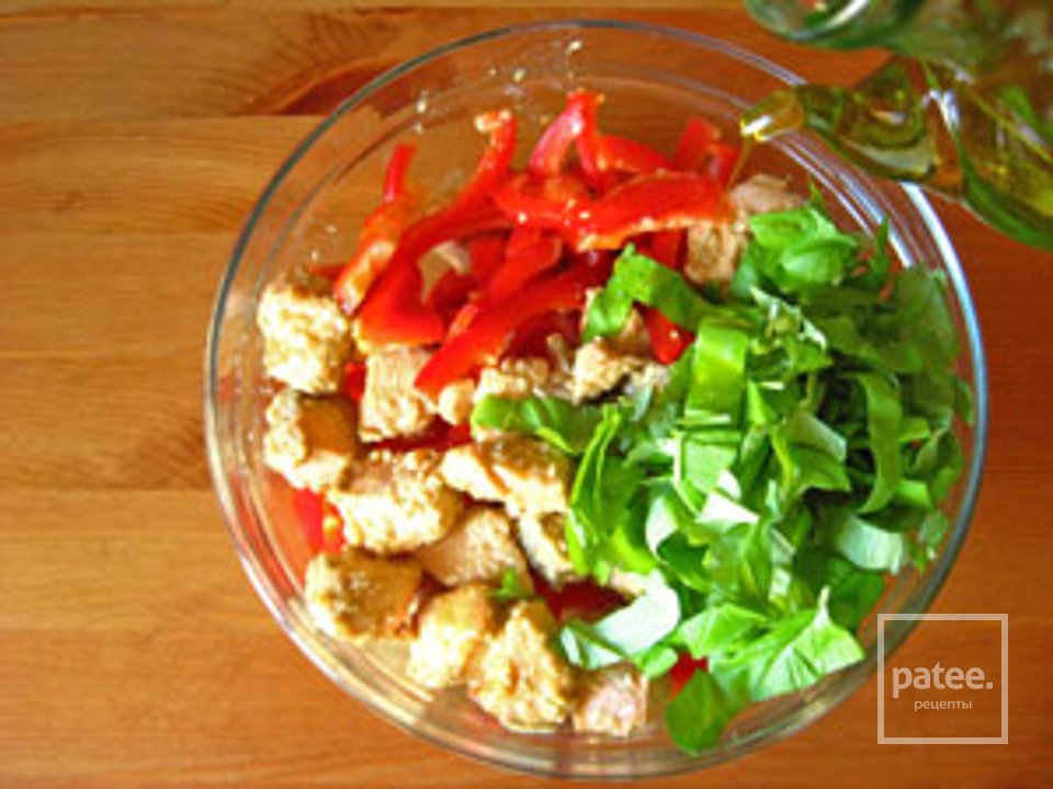 Салат из семги, огурца и болгарского перца - Шаг 10