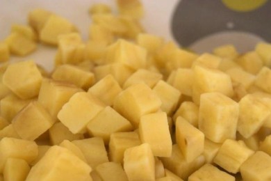 Сладкий картофельный салат - приготовление