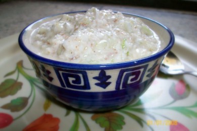Рецепт Холодный огуречно-кокосовый салат