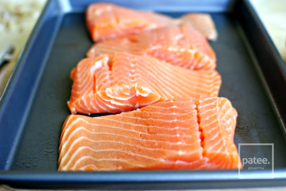 Лосось в глазури с овощами - Шаг 1