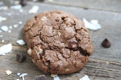 Рецепт Кокосовое овсяное печенье с шоколадом