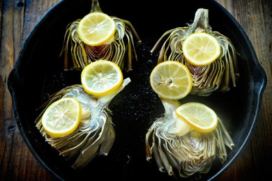 Рецепт Жареные артишоки с лимоном и чесноком