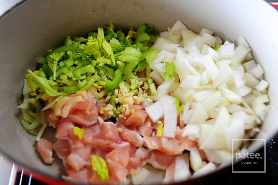 Тайский куриный суп с кинзой и рисом - Шаг 5