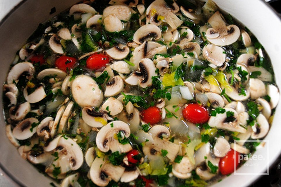 Тайский куриный суп с кинзой и рисом - Шаг 13