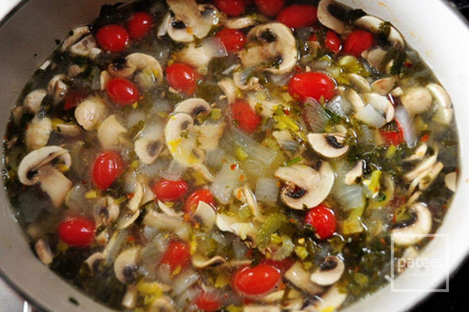 Тайский куриный суп с кинзой и рисом - Шаг 15