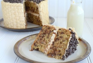 Шоколадно-банановый торт в глазури