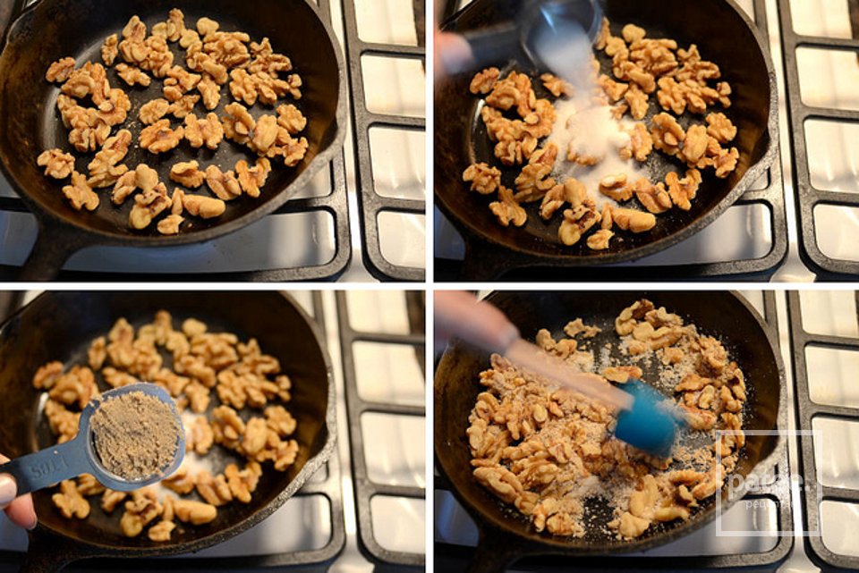 Салат с грецкими орехами, грушей и сыром горгондзола - Шаг 1