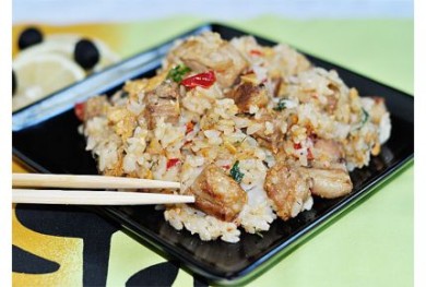 Рецепт Жареный рис со свининой