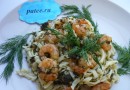 Паста с королевскими креветками