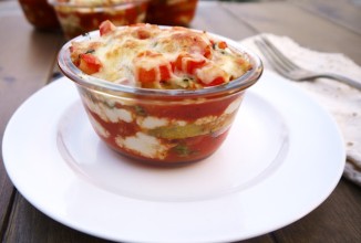 Слоеная полента в формочках