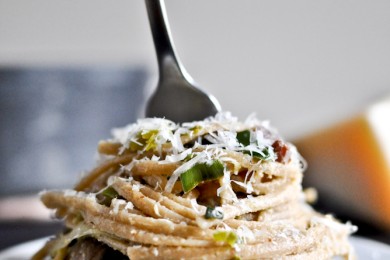 Паста "Карбонара" с грибами - приготовление