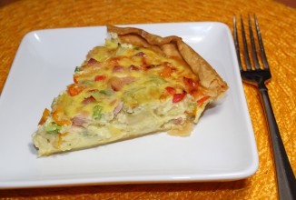 Лоранский пирог (киш) с ветчиной и артишоками