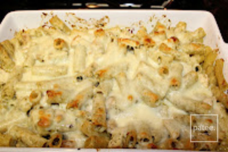 Макаронная запеканка с соусом песто и курицей - Шаг 6