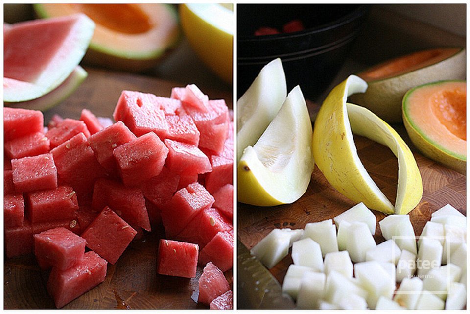 Салат с дыней и арбузом с имбирно-мятной заправкой - Шаг 8