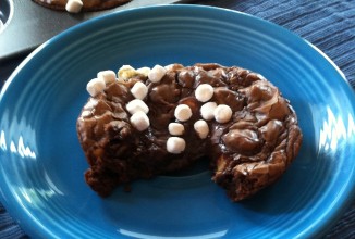 Шоколадно-арахисовое печенье с маршмэллоу