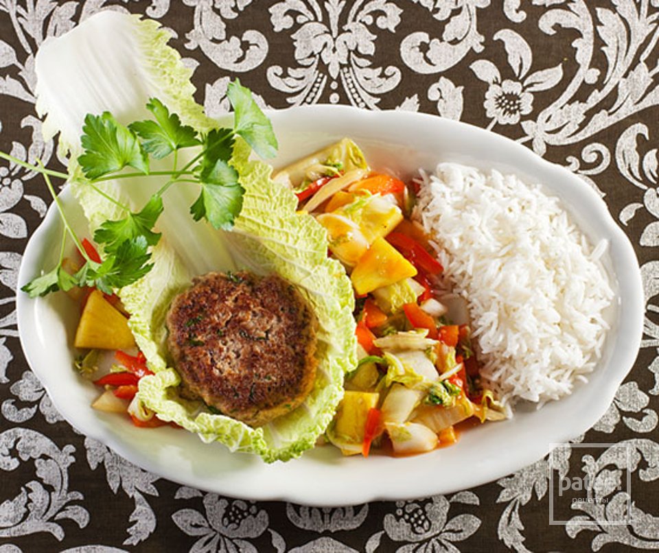 Шницель из телятины с кисло-сладкой пекинской капустой и рисом басмати - Шаг 7