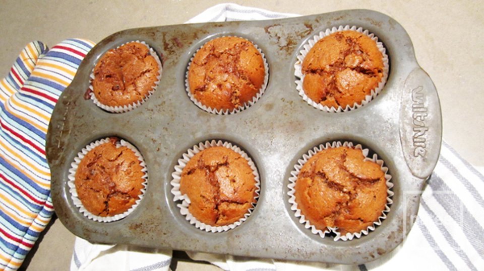 Шоколадно-банановые кексы из нутовой муки - Шаг 4