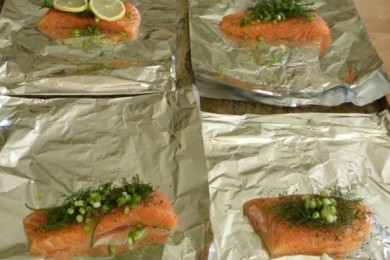 Запеченная рыба с томатом и сыром фета - приготовление