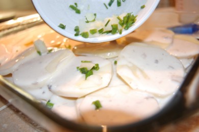 Картофельный гратен - приготовление