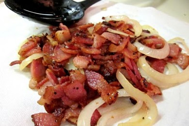 Гарнир из хлеба на закваске и грибов - приготовление