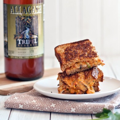 Жареный сыр с грибами шиитаки и острым соусом - Шаг 8