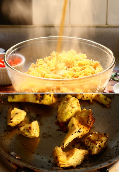 Весенний греческий салат с пастой - Шаг 5