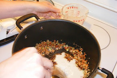 Кукурузная похлебка с ветчиной - приготовление