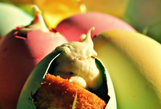 Пасхальные кексы в яичной скорлупе