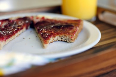 Медовые тосты с манго - приготовление