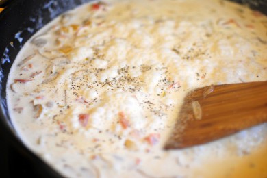 Паста с куриными грудками в каджунском соусе - приготовление