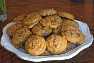 Тыквенное печенье с шоколадной стружкой