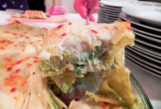 Лазанья с соусом песто