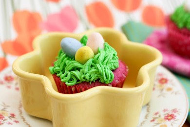 Пасхальные малиновые кексы - приготовление