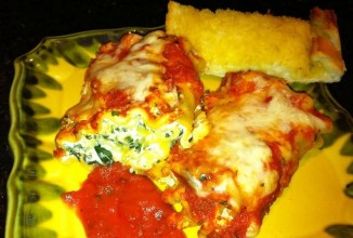 Лазанья со шпинатом в рулетах