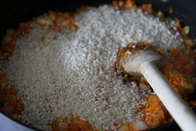 Морковное ризотто - приготовление