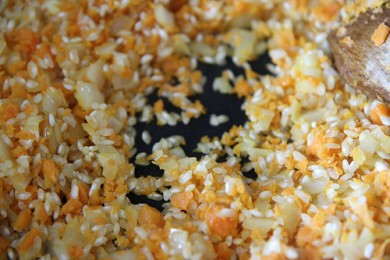 Морковное ризотто - приготовление