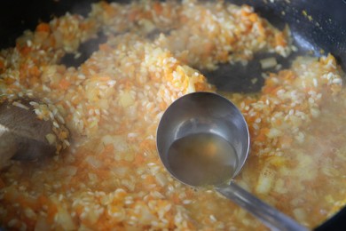 Морковное ризотто - приготовление