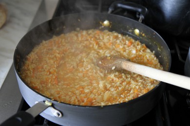 Морковное ризотто - приготовление