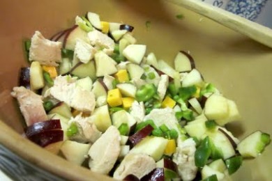 Салат из яблок и сыра Чеддер - приготовление