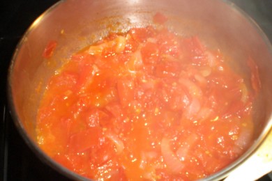 Тофу, тушеный в томатном соусе - приготовление