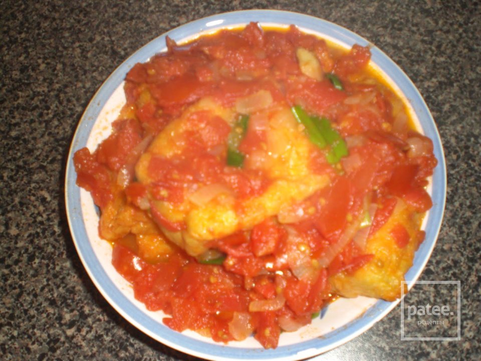 Тофу, тушеный в томатном соусе - Шаг 7